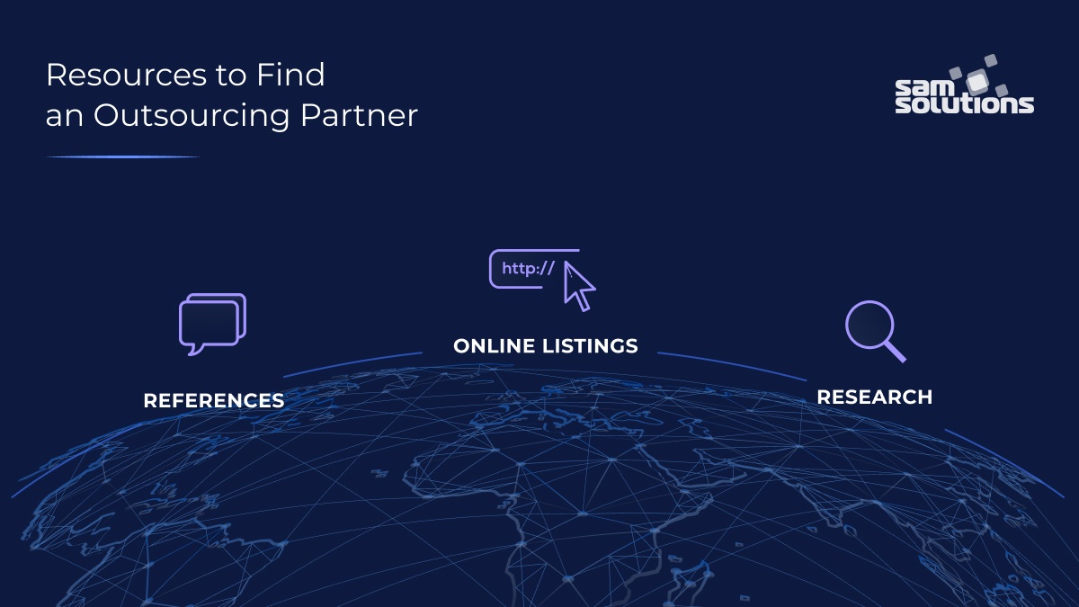 The three types of resources to use when researching outsourced software development services