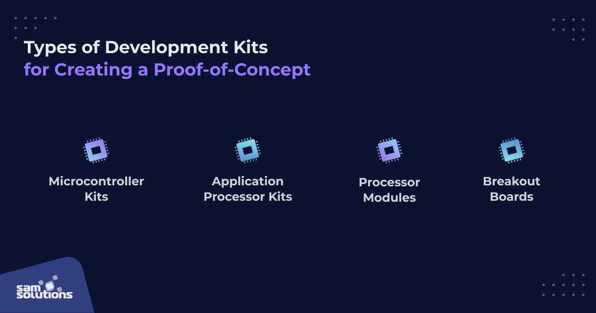 overview of types of development kits for creating a proof of concept